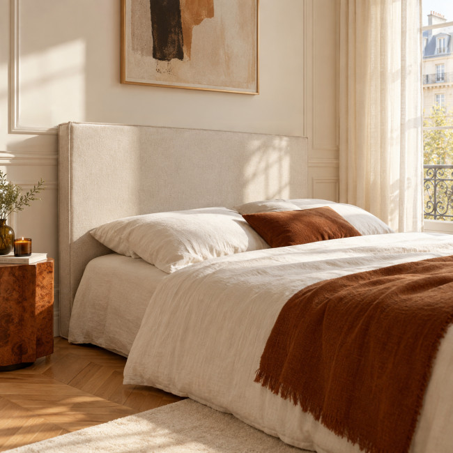 Lily - Tête de lit compressée en tissu L 160 cm