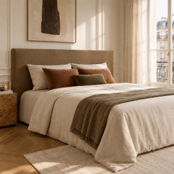 Lily - Tête de lit compressée en tissu L 180 cm