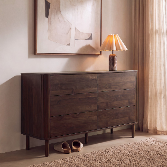 Maya - Commode 6 tiroirs en bois L 140 cm