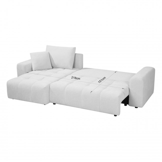Giovano - Canapé d'angle réversible convertible 4 places en tissu