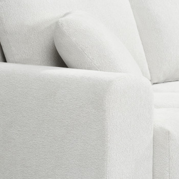 Giovano - Canapé d'angle réversible convertible 4 places en tissu
