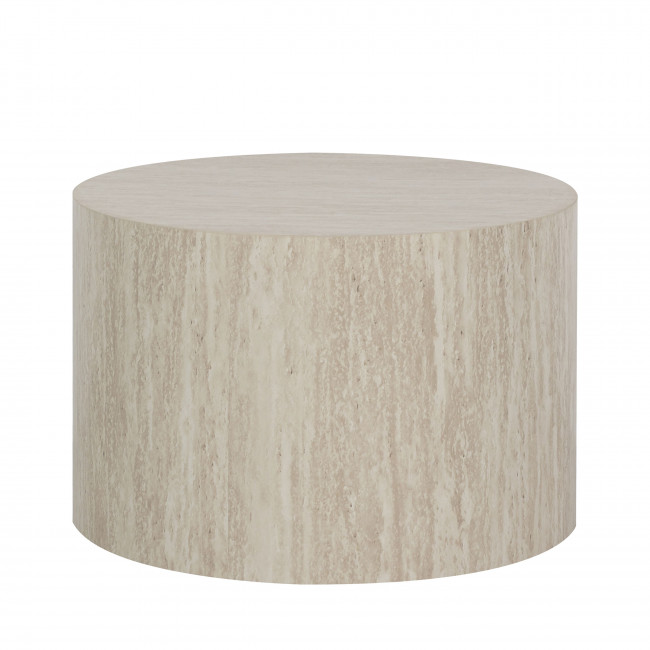Elva - Lot de 2 tables d'appoint effet travertin