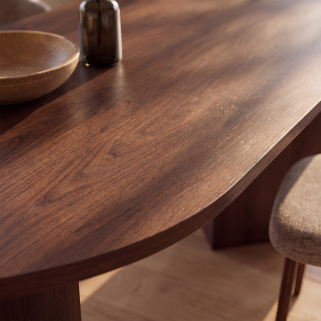 Calian - Table à manger 8 personnes ovale en bois