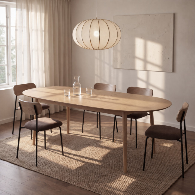 Essentia - Table à manger extensible en bois 6 à 10 personnes 180-220cm 