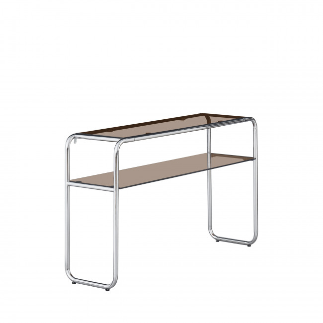 Delio - Console en verre et pieds chrome L 120 cm