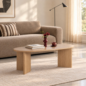 Calian - Table basse ovale en bois