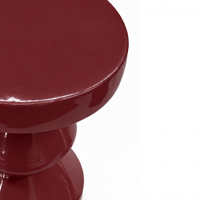 Harry - Table d'appoint / chevet ronde effet glossy ø 36 cm 