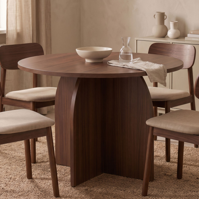 Ferdy - Table à manger 4 personnes ronde en bois