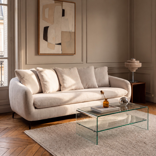 Stella - Canapé convertible semi-express 3 places en tissu