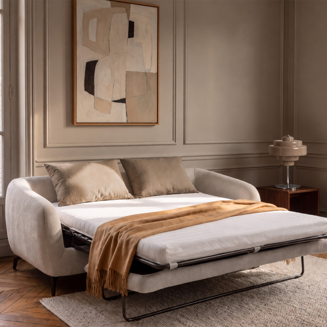 Stella - Canapé convertible semi-express 3 places en tissu