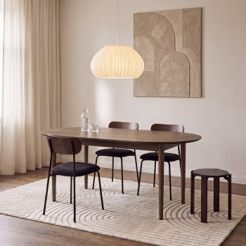 Essentia - Table à manger extensible en bois 4 à 8 personnes 160-200cm