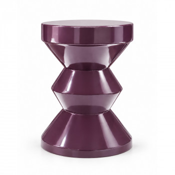Harry - Table d'appoint / chevet ronde effet glossy ø 34 cm 