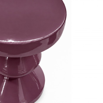 Harry - Table d'appoint / chevet ronde effet glossy ø 34 cm 