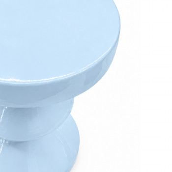 Harry - Table d'appoint / chevet ronde effet glossy ø 34 cm 