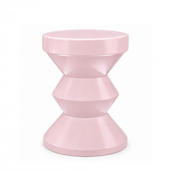 Harry - Table d'appoint / chevet ronde effet glossy ø 34 cm 