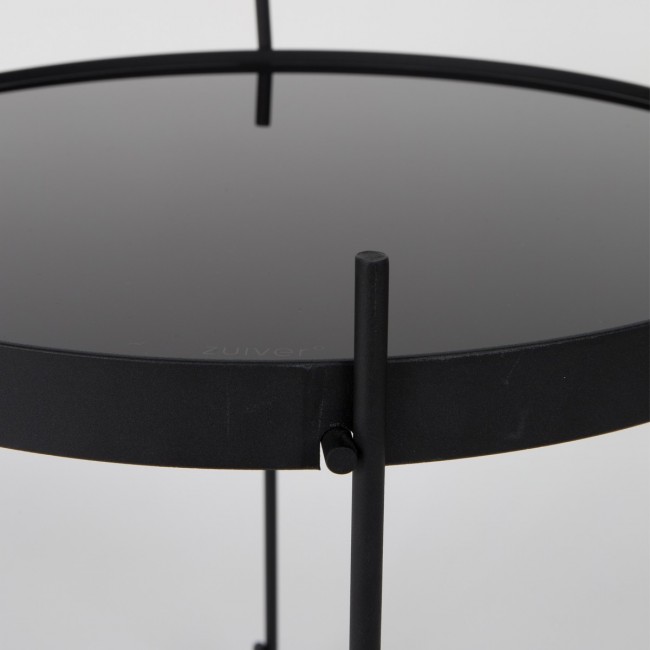 Table basse design ronde noire Cupid