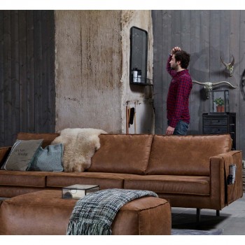 Pouf rectangulaire vintage Bronco