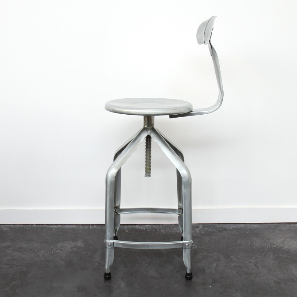 tabouret de bar reglable industriel metal marx