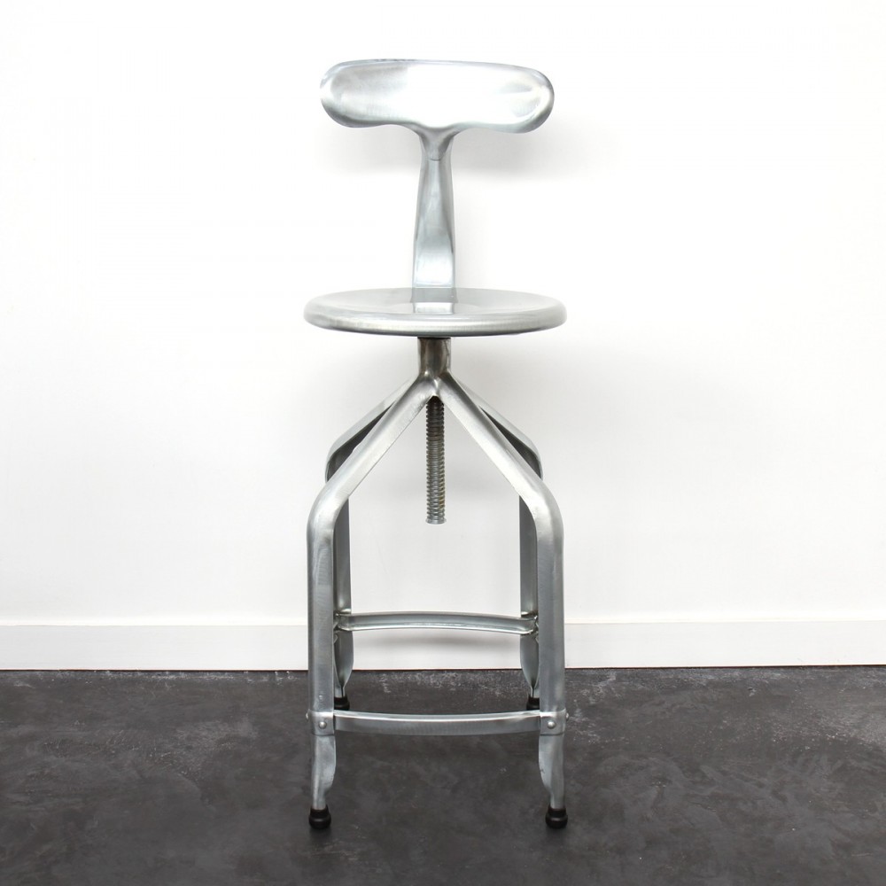 tabouret de bar reglable industriel metal marx