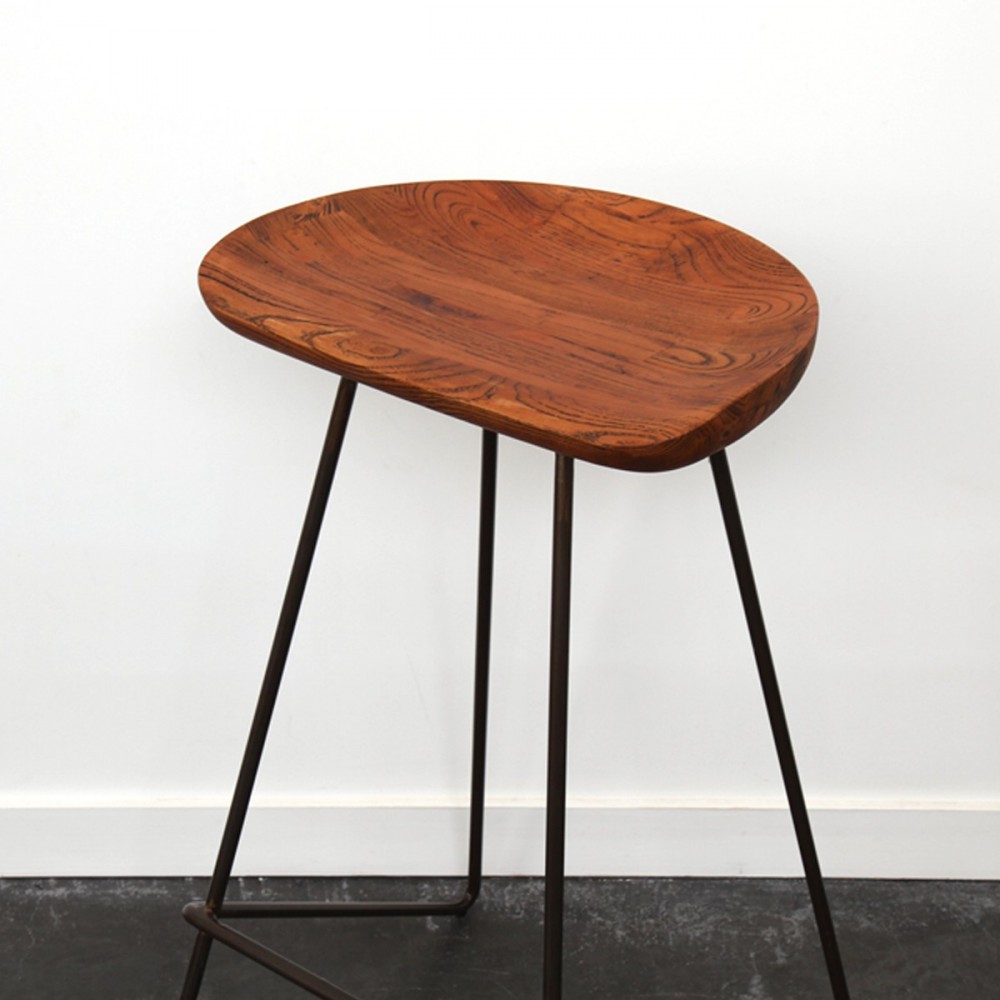 Tabouret metal bois