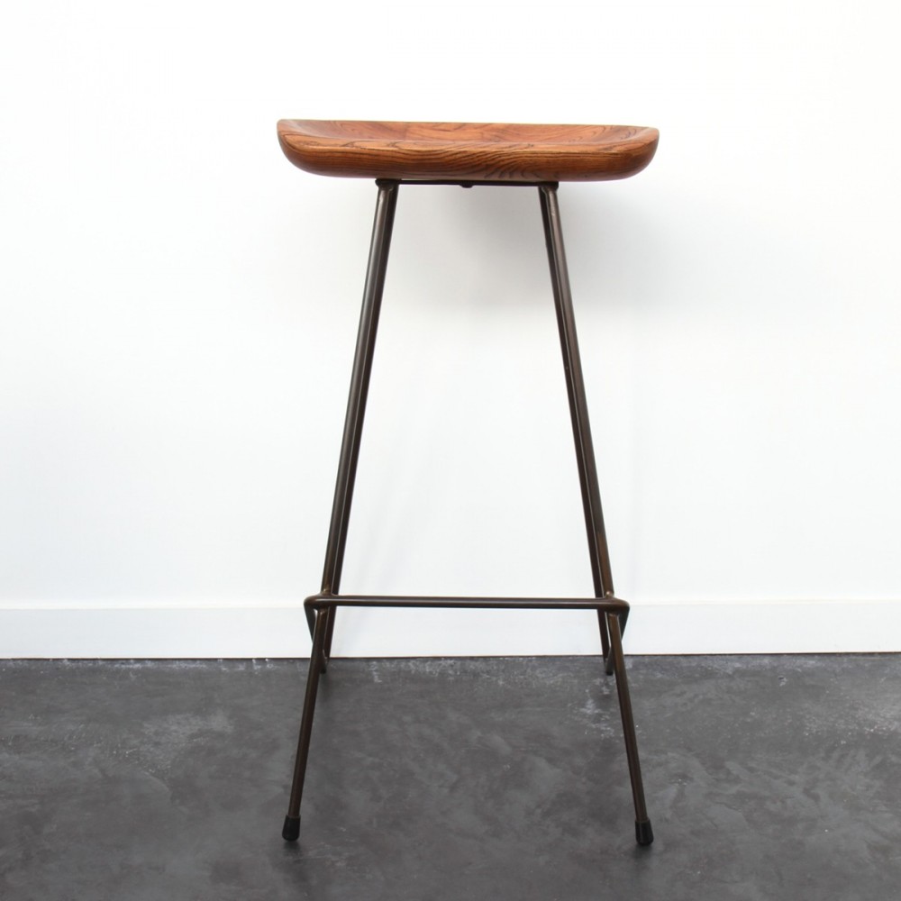 tabouret metal bois vintage winton