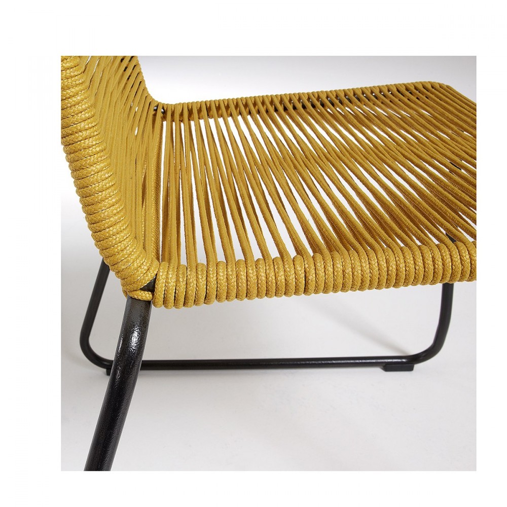 Chaise de jardin vintage en métal et cordes Amirah by Drawer.fr