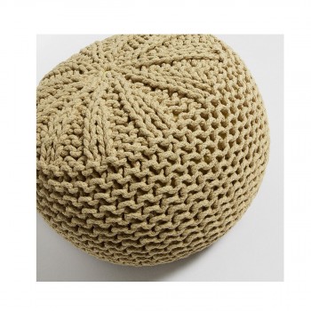 Pouf en coton tricoté Shott