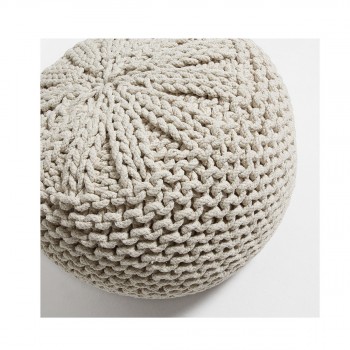 Pouf en coton tricoté Shott