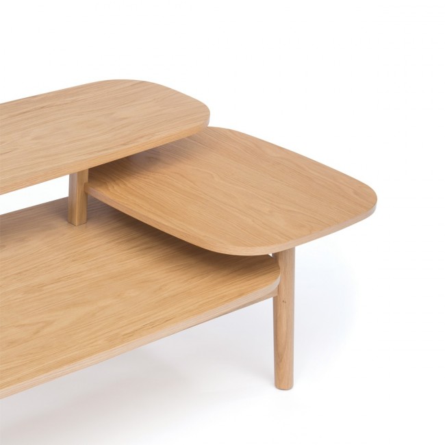 Table basse en bois 3 plateaux Eichberg