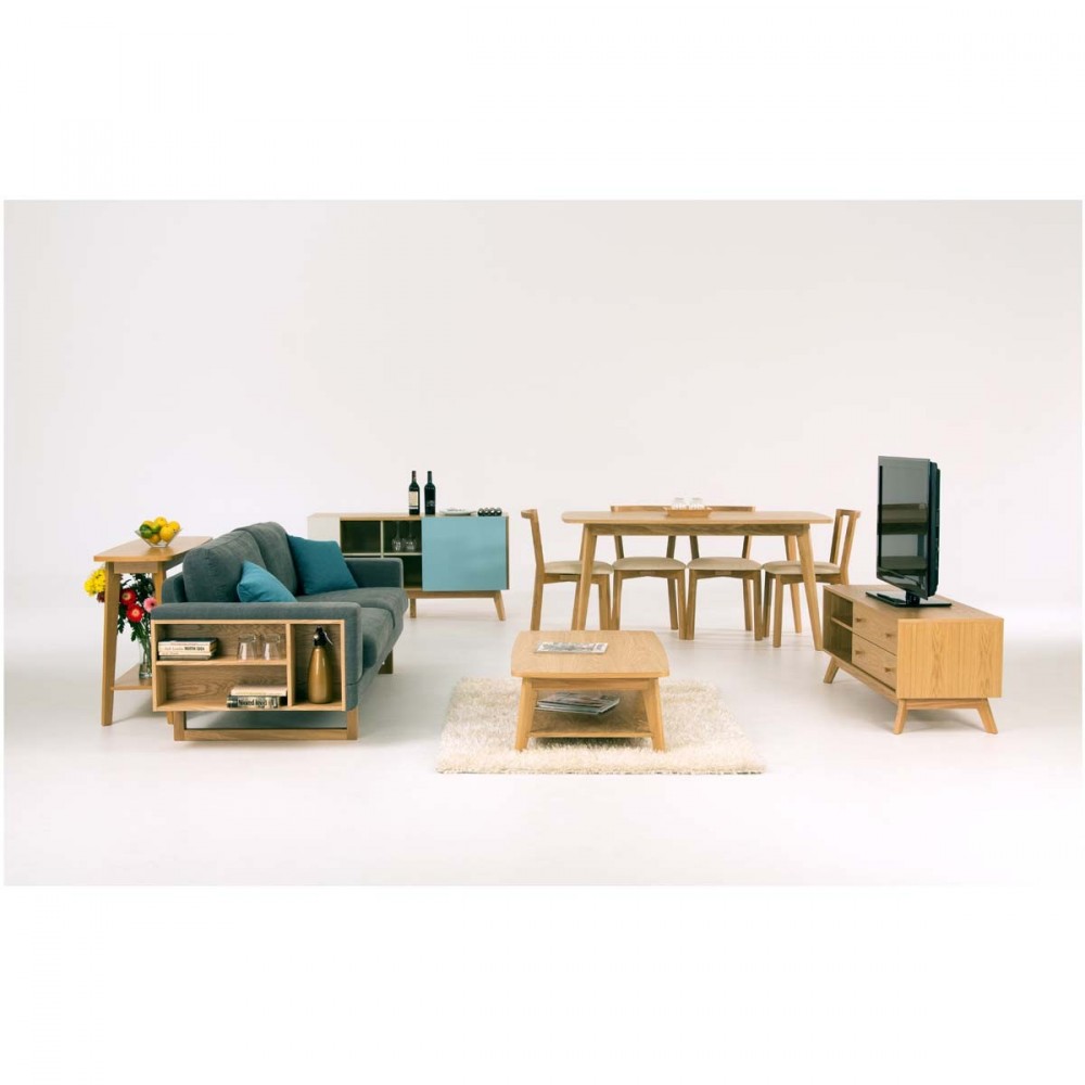 Meuble Tv Bois Massif Moderne 130 Cm Cbc Meubles