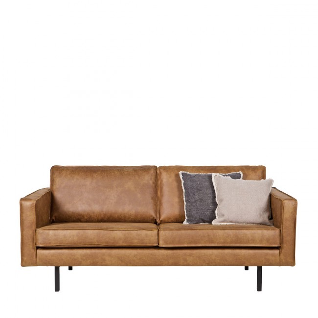 Canapé 3 places vintage en éco-cuir Bronco
