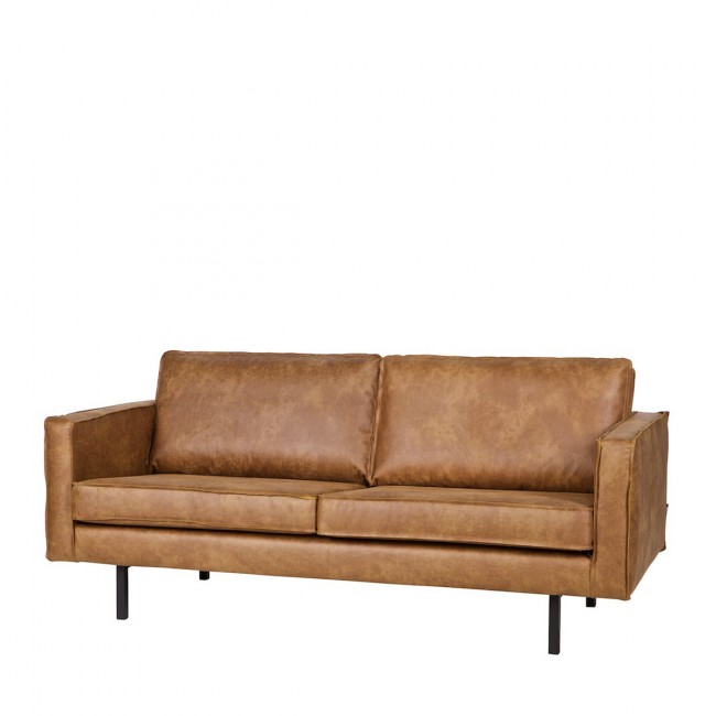 Canapé 3 places vintage en éco-cuir Bronco