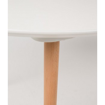 Lot de 2 tables d'appoint lacquées blanches Drop