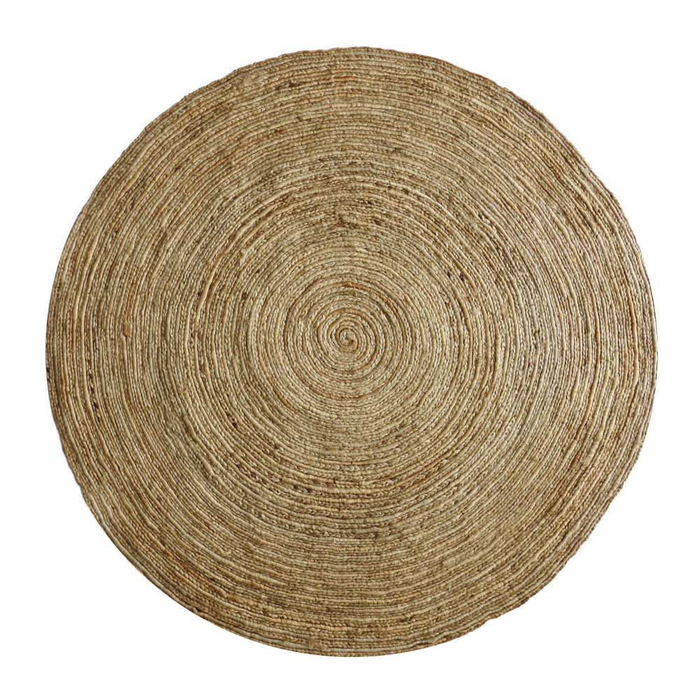 Tapis rond en jute naturelle tressé Track by Drawer