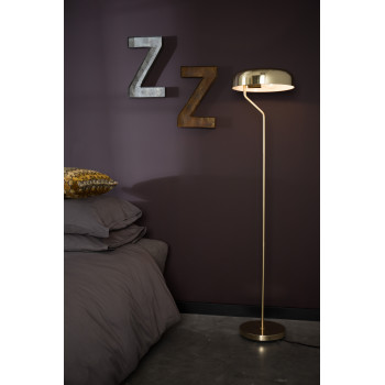 Lampadaire design métal fintions dorées Eclipse