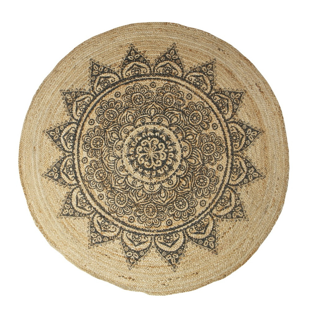 tapis rond fibre vegetale naturelle place
