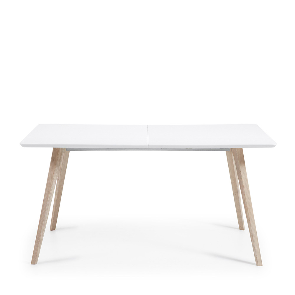 table design scandinave extensible bois laque blanc joshua