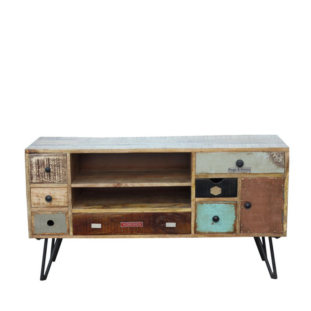 meuble tele bois vintage