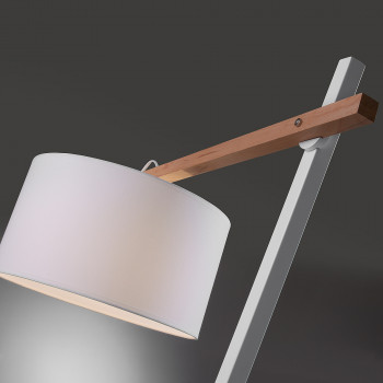 Lampadaire bois métal et coton Meg