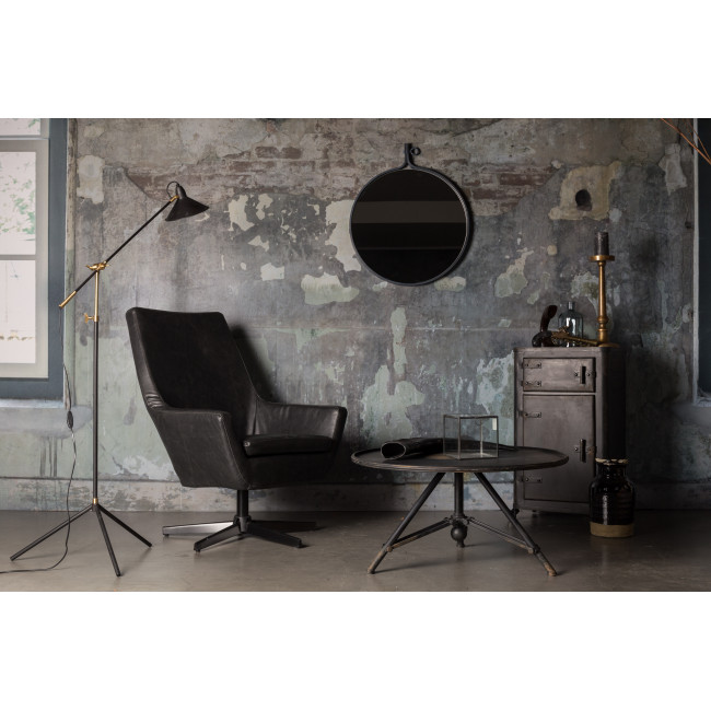 Table basse métal ronde indus Brok