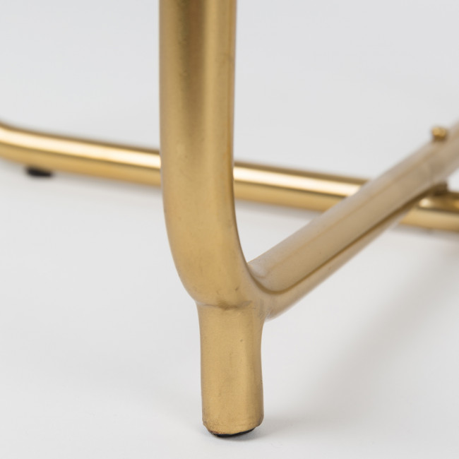 Table d'appoint marbre et laiton Timpa