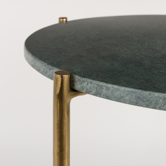 Table d'appoint marbre et laiton Timpa