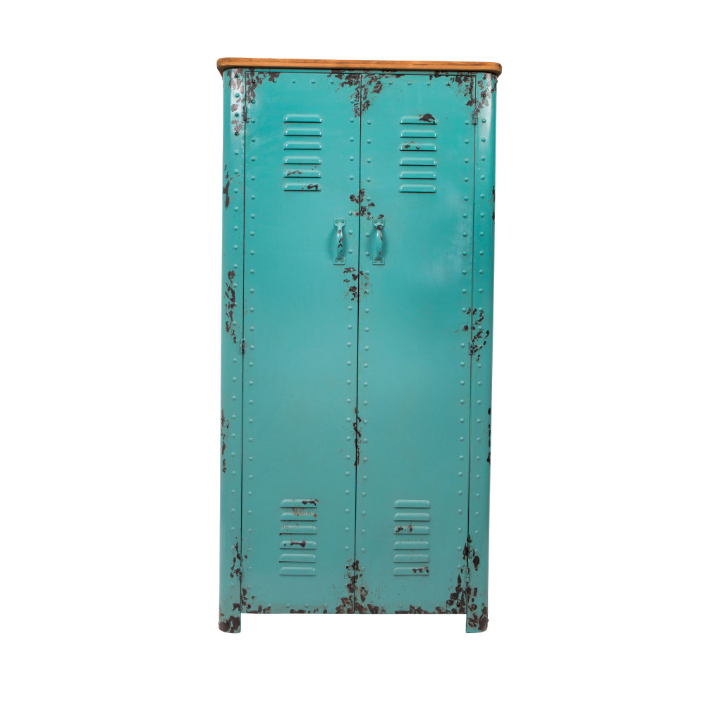 Rusty - Armoire casier en métal - Couleur - Turquoise