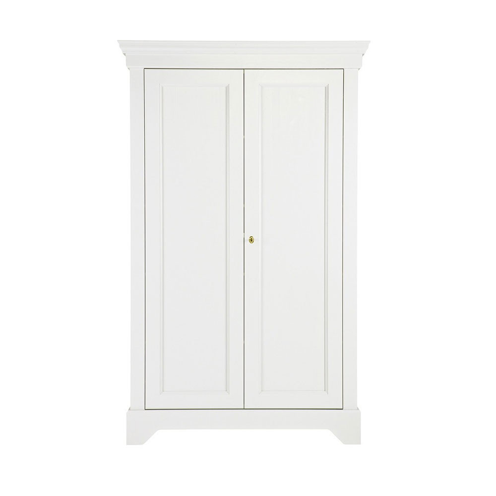 Isabel - Armoire classique pin massif - Couleur - Blanc
