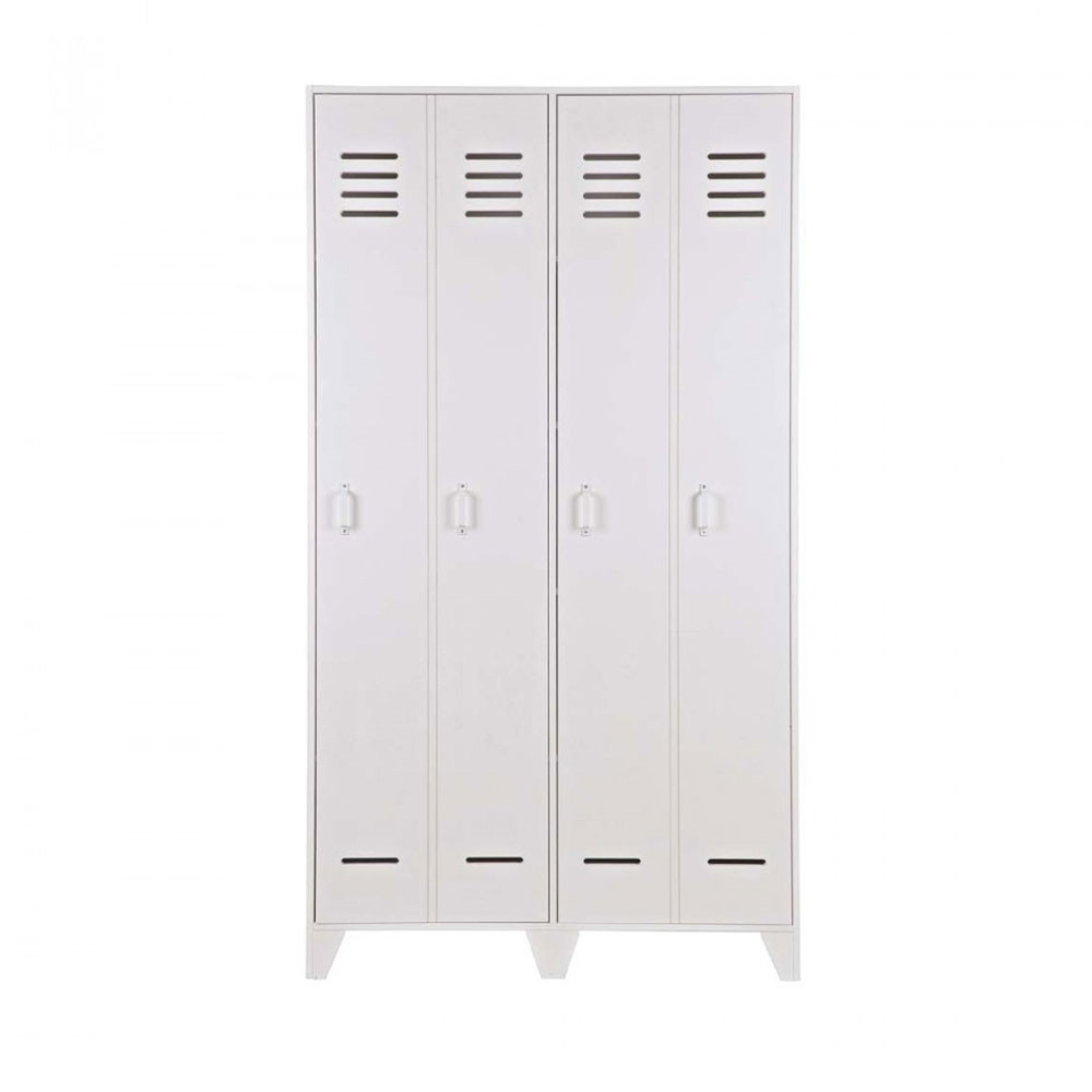 Dirk - Armoire 2 portes en pin fsc - Couleur - Blanc