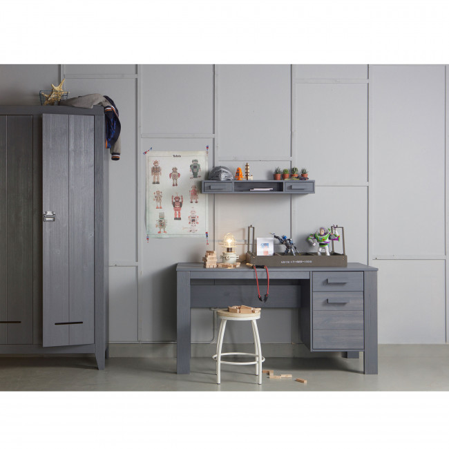 Armoire industrielle 2 portes en pin Til