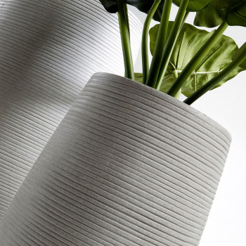 Lot de 2 cache-pots design ciment Lola