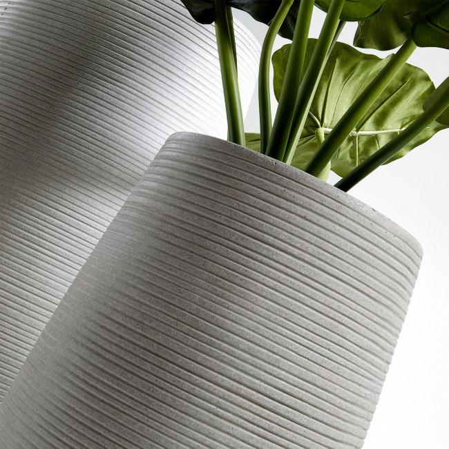 Lot de 2 cache-pots design ciment Lola