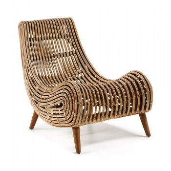 Fauteuil design en bois Dan