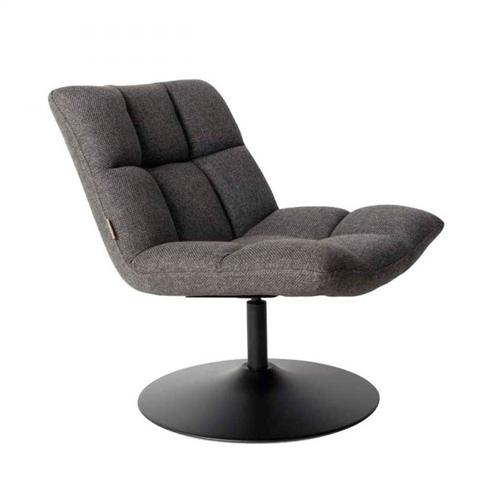 Bar - Fauteuil tissu pivotant lounge - Couleur - Gris anthracite